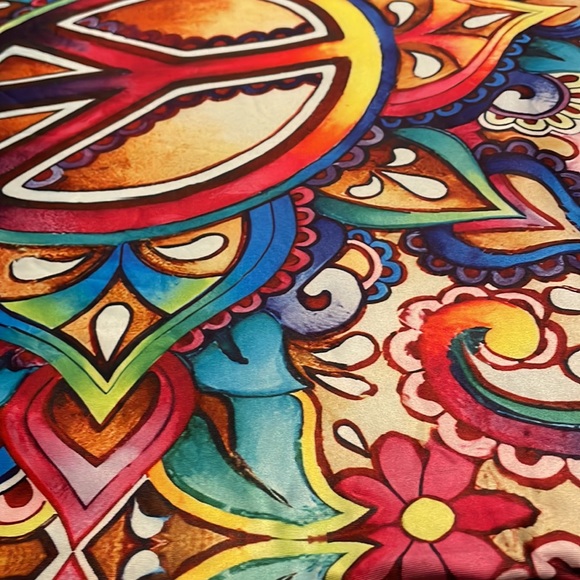 XL Polyester (Stretchy/Unisex) Peace Sign Hippie Yogi Awesome Vibe! - Picture 6 of 9